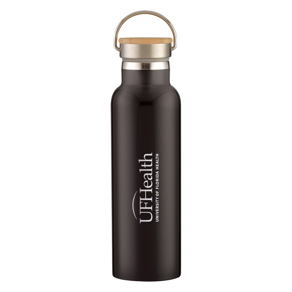 Vertical Logo - 21 Oz. Tipton Stainless Steel Bottle With Bamboo Lid