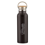 Vertical Logo - 21 Oz. Tipton Stainless Steel Bottle With Bamboo Lid
