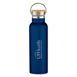 Vertical Logo - 21 Oz. Tipton Stainless Steel Bottle With Bamboo Lid