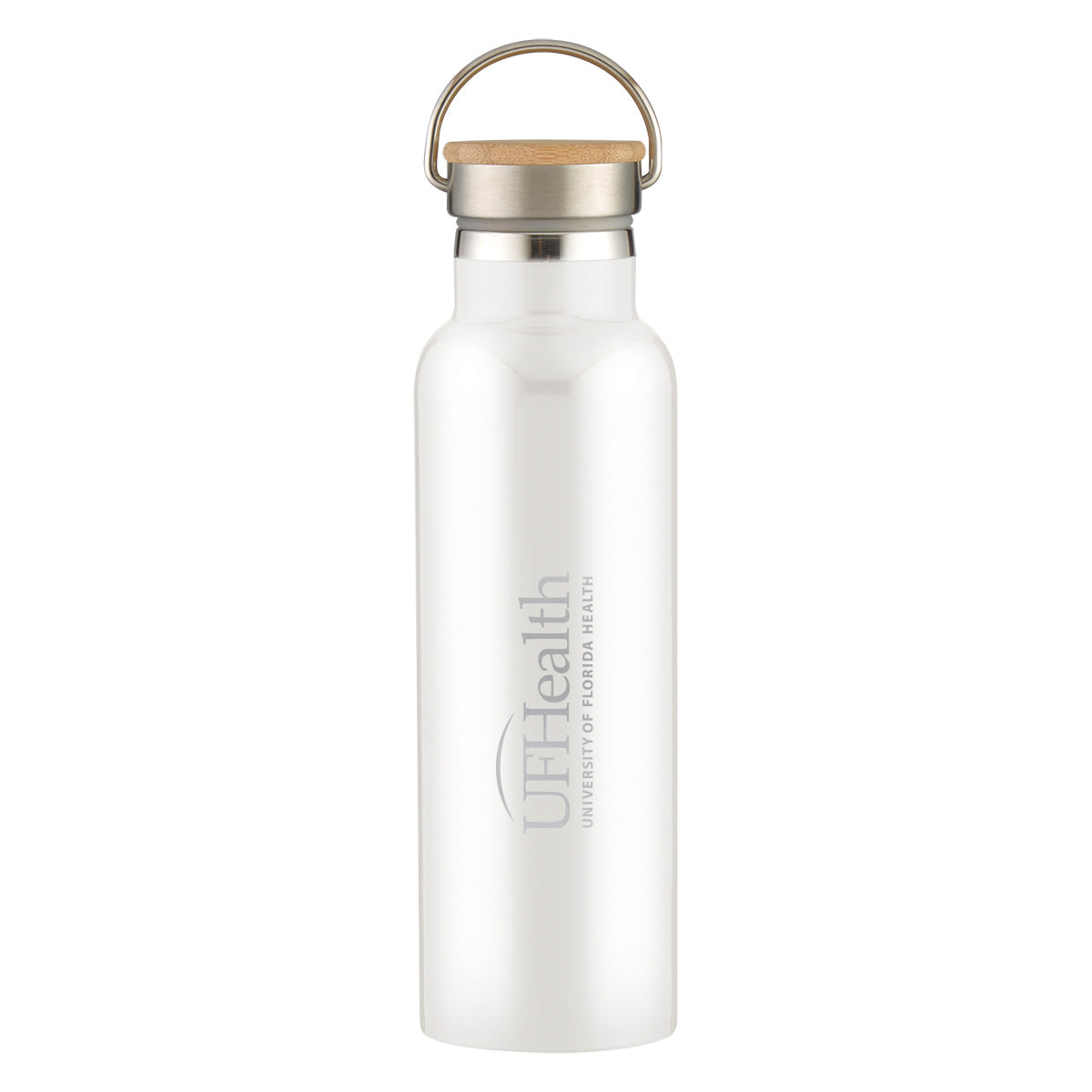 Vertical Logo - 21 Oz. Tipton Stainless Steel Bottle With Bamboo Lid