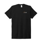 White Orange Left Chest Logo - Allmade® Unisex Tri-Blend Tee