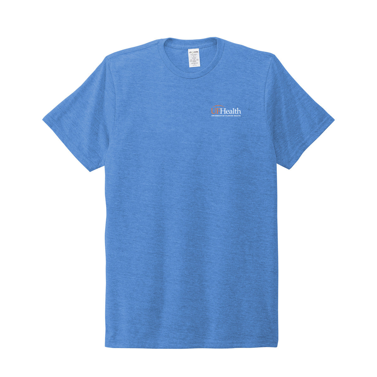 Left Chest UF Health Front Logo Allmade Unisex Tri-Blend Tee