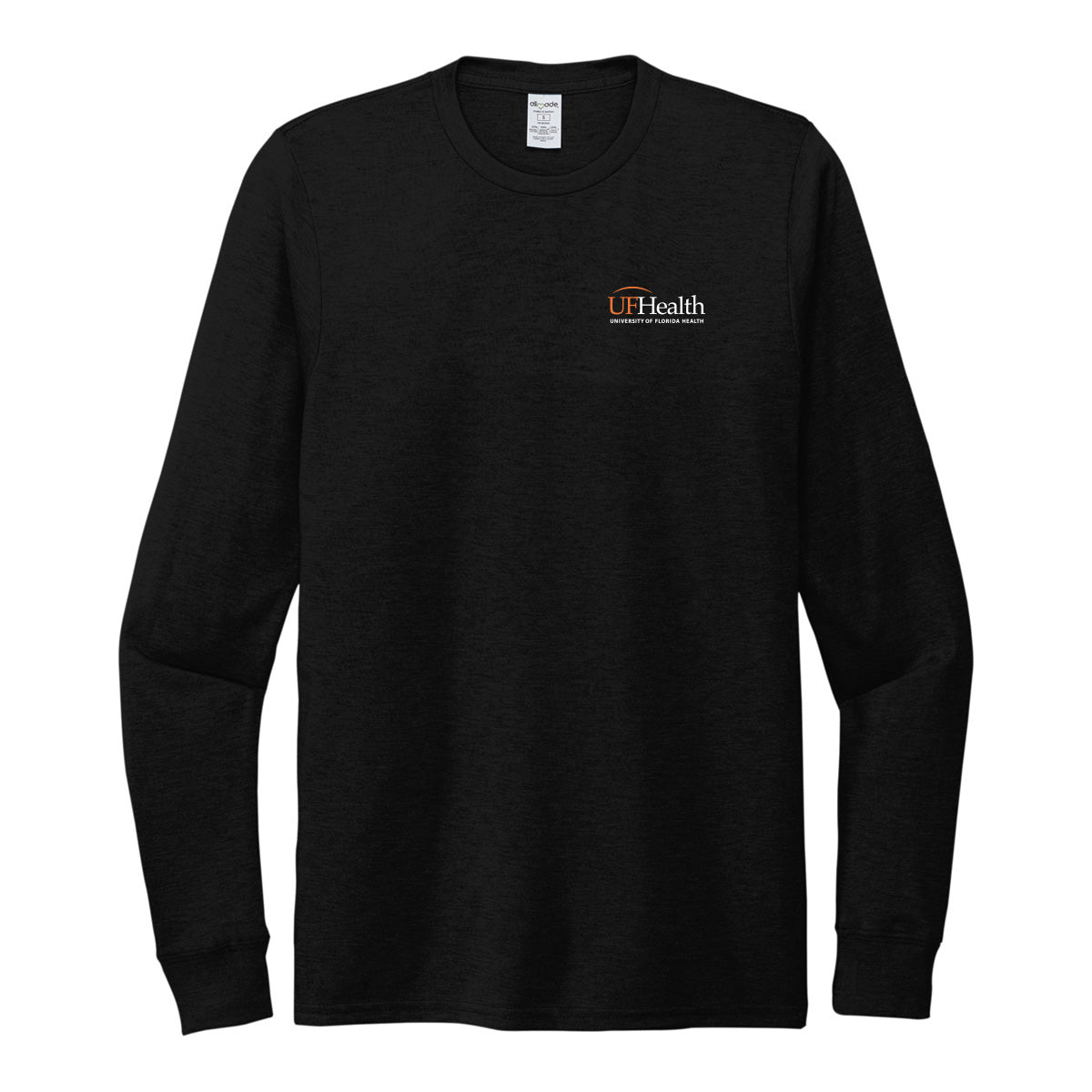 Left Chest White Logo Allmade® Unisex Tri-Blend Long Sleeve Tee