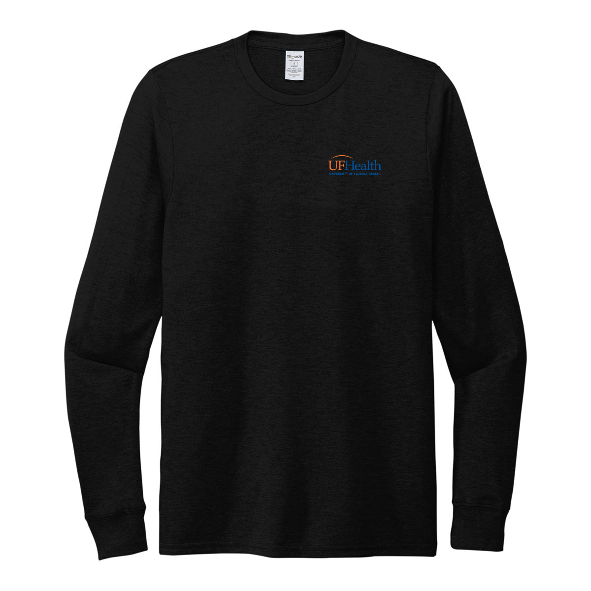 Left Chest Blue Orange Logo Allmade® Unisex Tri-Blend Long Sleeve Tee