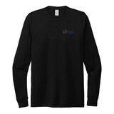 Left Chest Blue Orange Logo Allmade® Unisex Tri-Blend Long Sleeve Tee