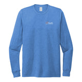 Left Chest White Logo Allmade® Unisex Tri-Blend Long Sleeve Tee