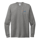 Left Chest Blue Orange Logo Allmade® Unisex Tri-Blend Long Sleeve Tee
