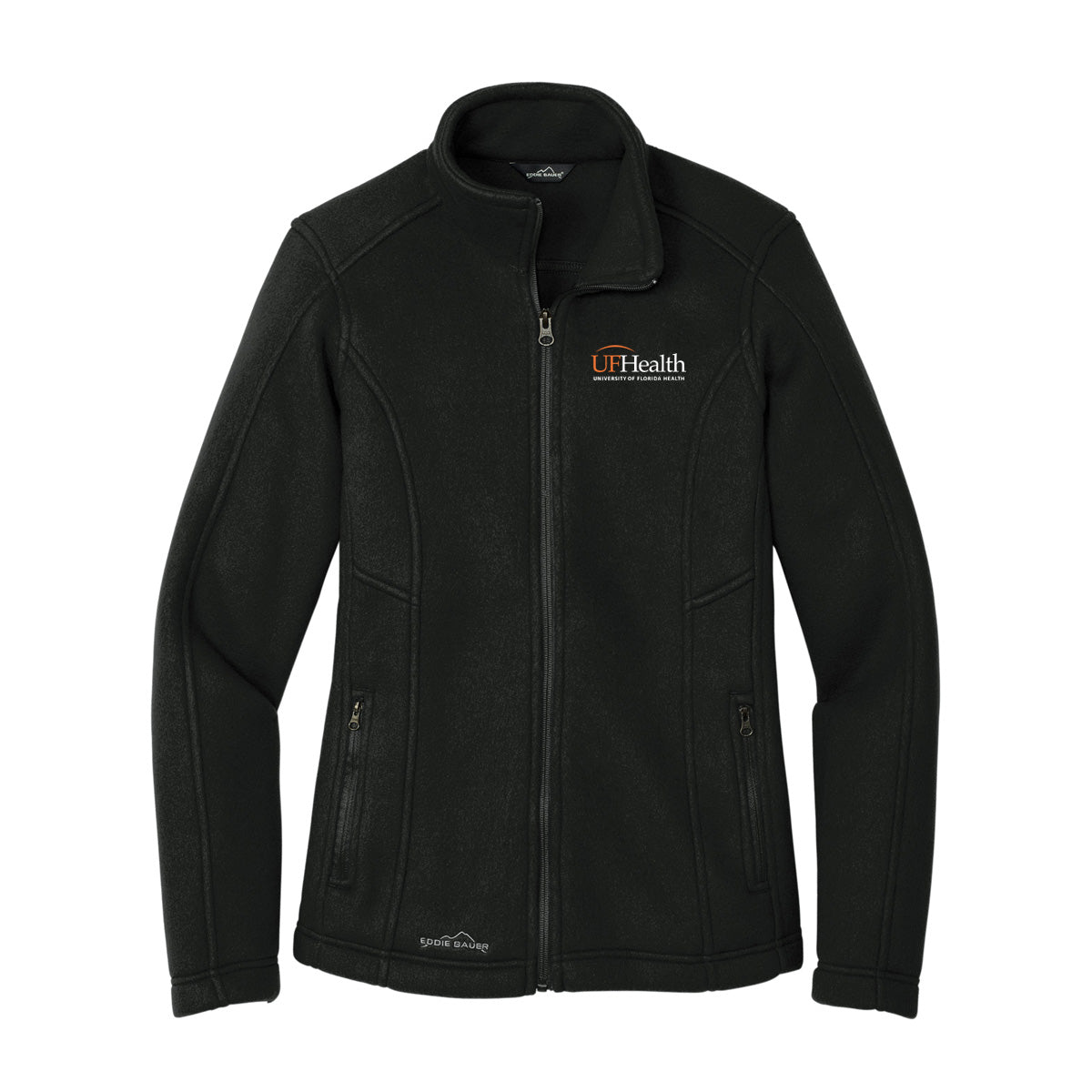 White Logo Eddie Bauer® Women's Full-Zip Fleece Jacket