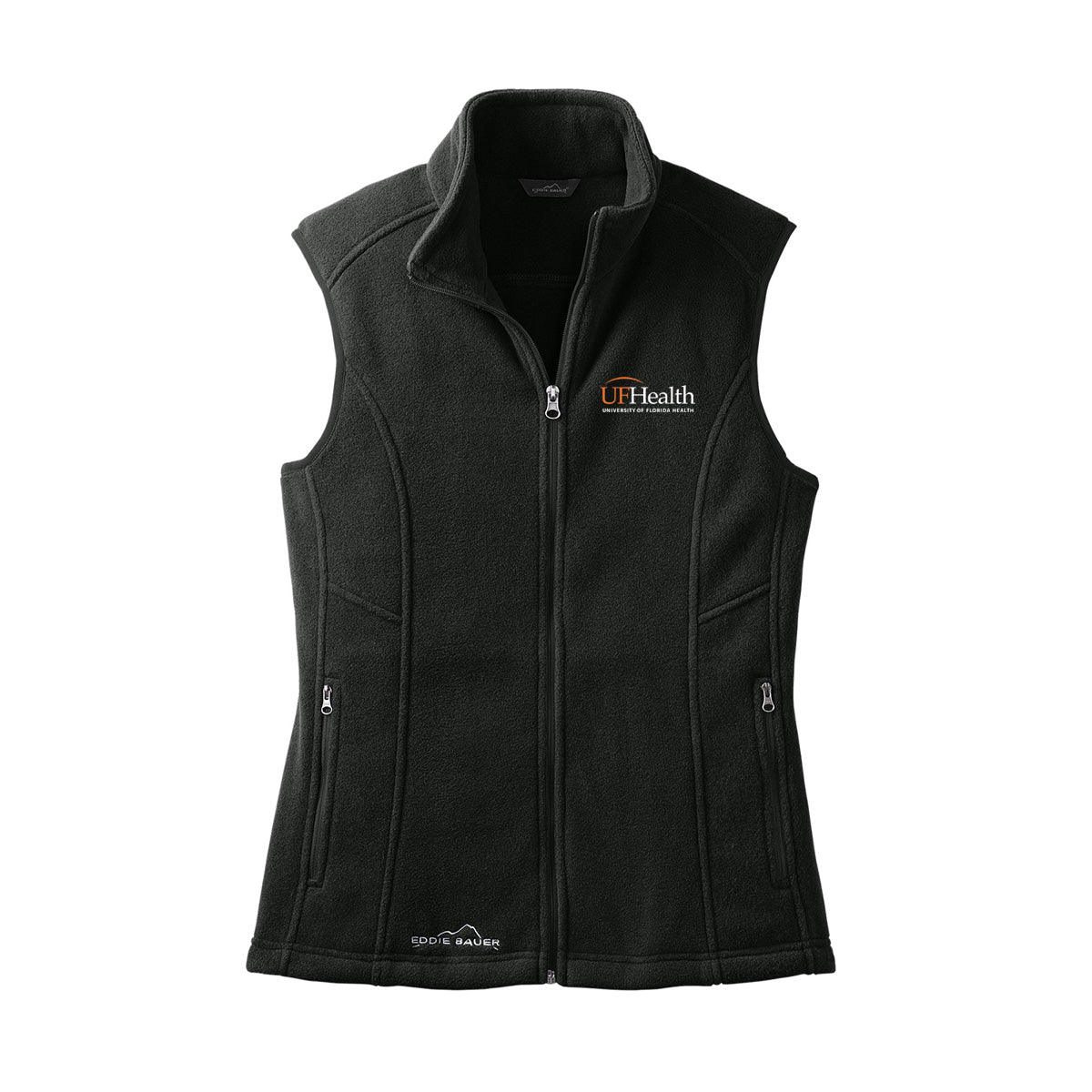 White Logo Eddie Bauer Women's Fleece Vest