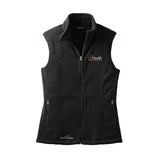 White Logo Eddie Bauer Women's Fleece Vest