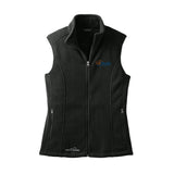 Orange Logo Eddie Bauer Women's Fleece Vest