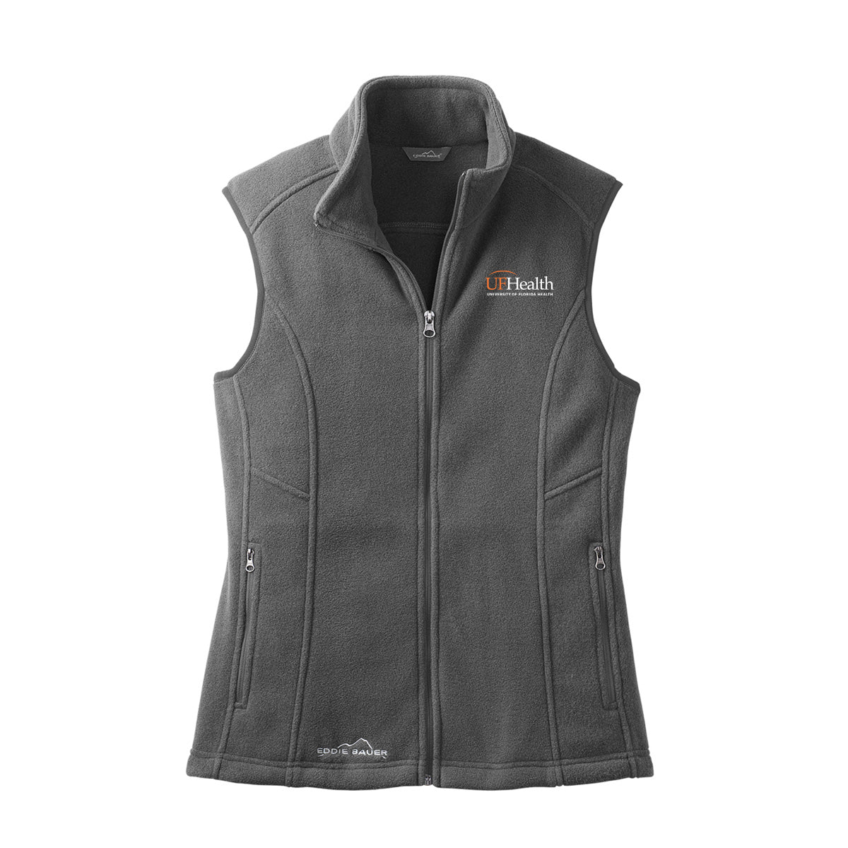 White & orange logo - Eddie Bauer® Women's Fleece Vest