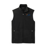 Navy Orange Logo Port Authority® Accord Microfleece Vest