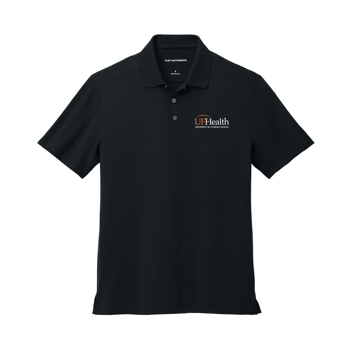 Orange White logo - Port Authority® City Stretch Flat Knit Polo