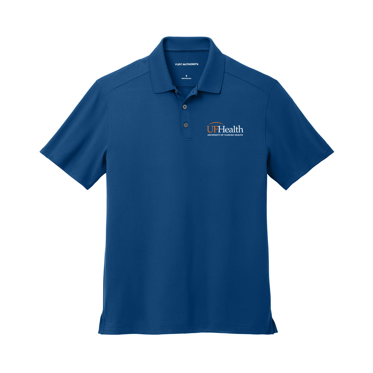 Orange White logo - Port Authority® City Stretch Flat Knit Polo