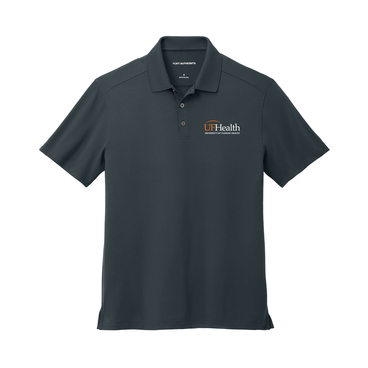 Orange White logo - Port Authority® City Stretch Flat Knit Polo