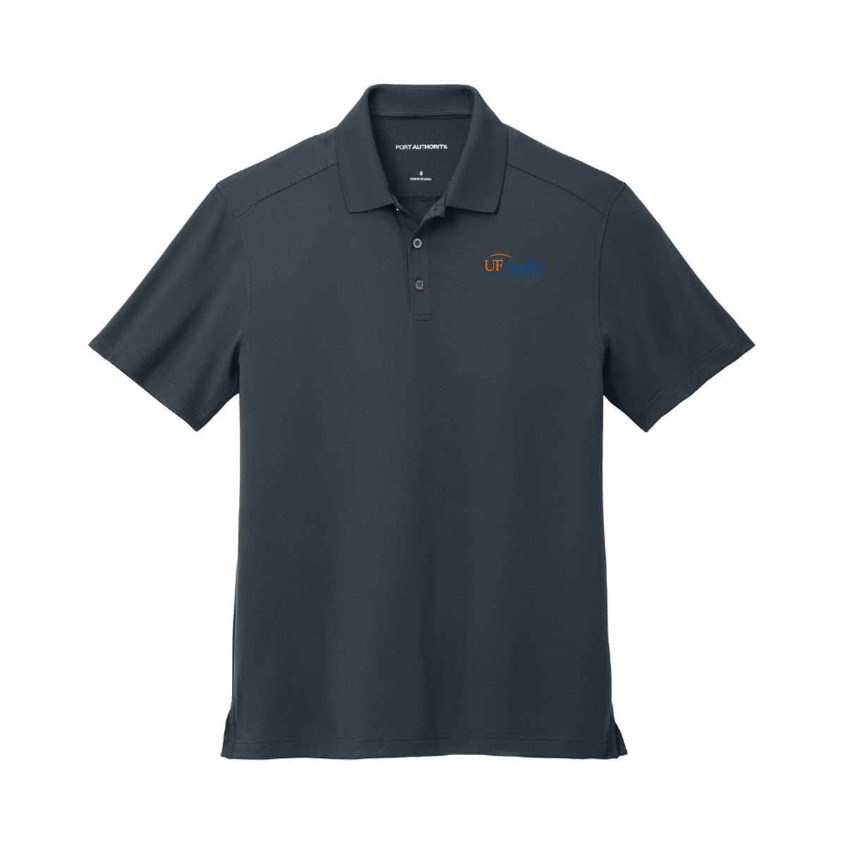 Blue orange logo - Port Authority® City Stretch Flat Knit Polo