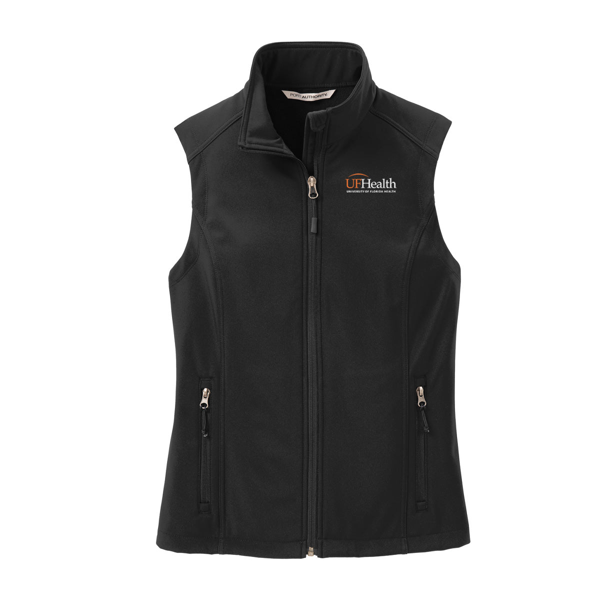 White & orange logo - Port Authority® Women's Core Soft Shell Vest