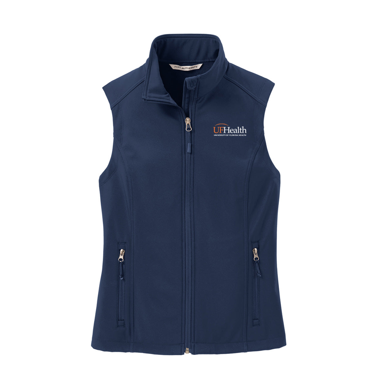 White & orange logo - Port Authority® Women's Core Soft Shell Vest