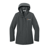 Orange White logo - Port Authority® Women’s C-FREE® Rain Jacket