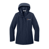 Orange White logo - Port Authority® Women’s C-FREE® Rain Jacket