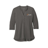 Orange white logo - Port Authority ® Women's UV Choice Pique Henley