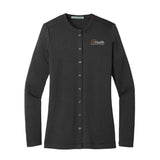 White Logo Port Authority® Women's Concept Stretch Button-Front Cardigan