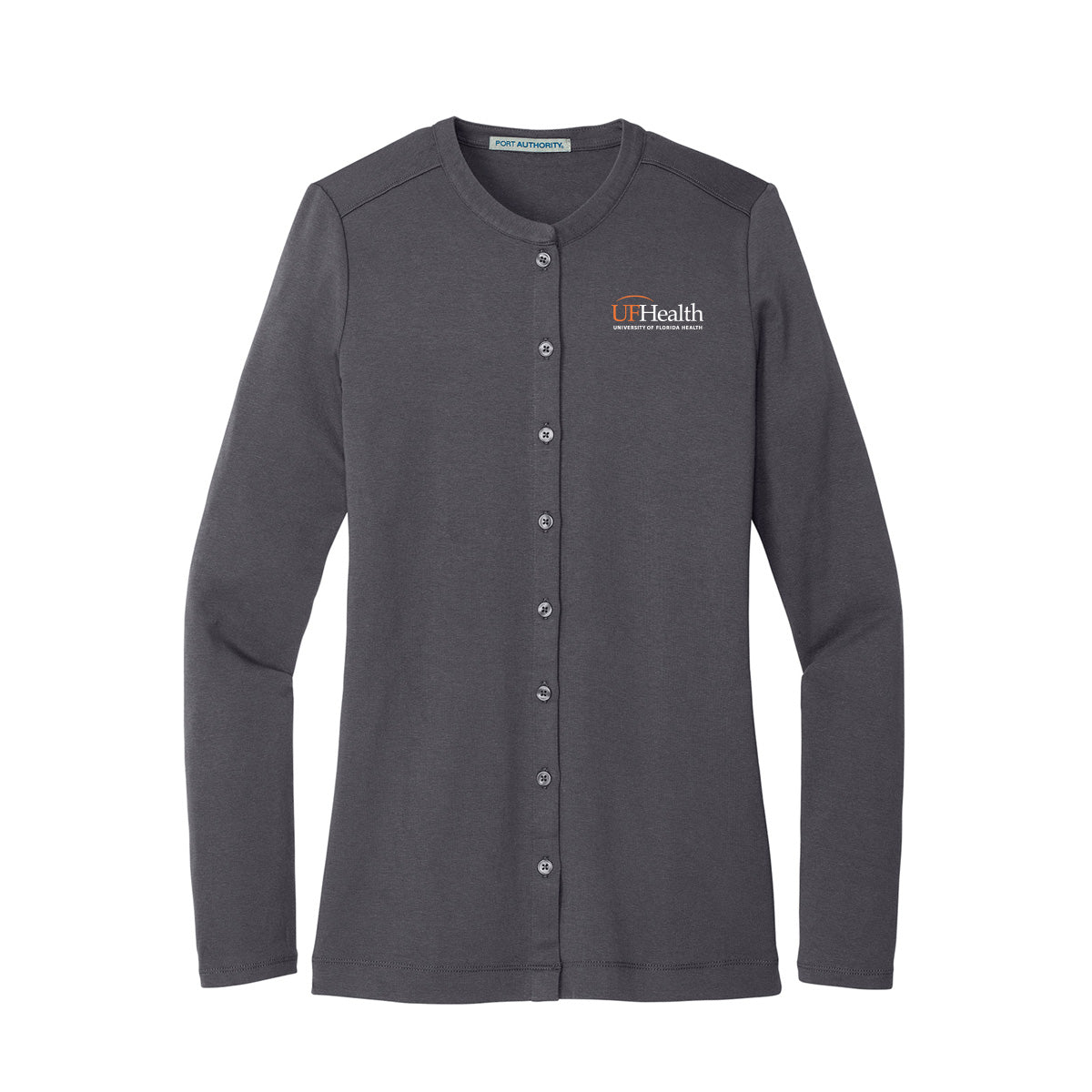White Logo Port Authority® Women's Concept Stretch Button-Front Cardigan