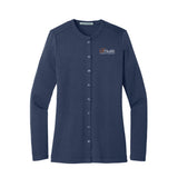 White Logo Port Authority® Women's Concept Stretch Button-Front Cardigan