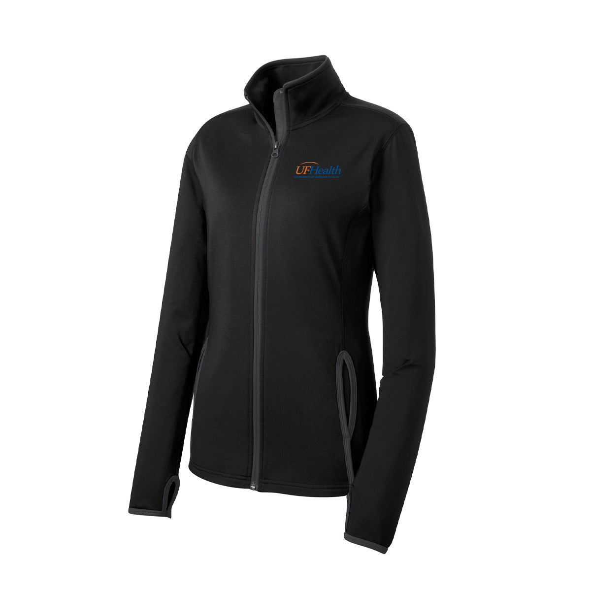 Blue and orange logo - Sport-Tek® Women's Sport-Wick® Stretch Contrast Full-Zip Jacket