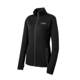 White and orange color logo - Sport-Tek® Women's Sport-Wick® Stretch Contrast Full-Zip Jacket