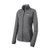 White and orange color logo - Sport-Tek® Women's Sport-Wick® Stretch Contrast Full-Zip Jacket