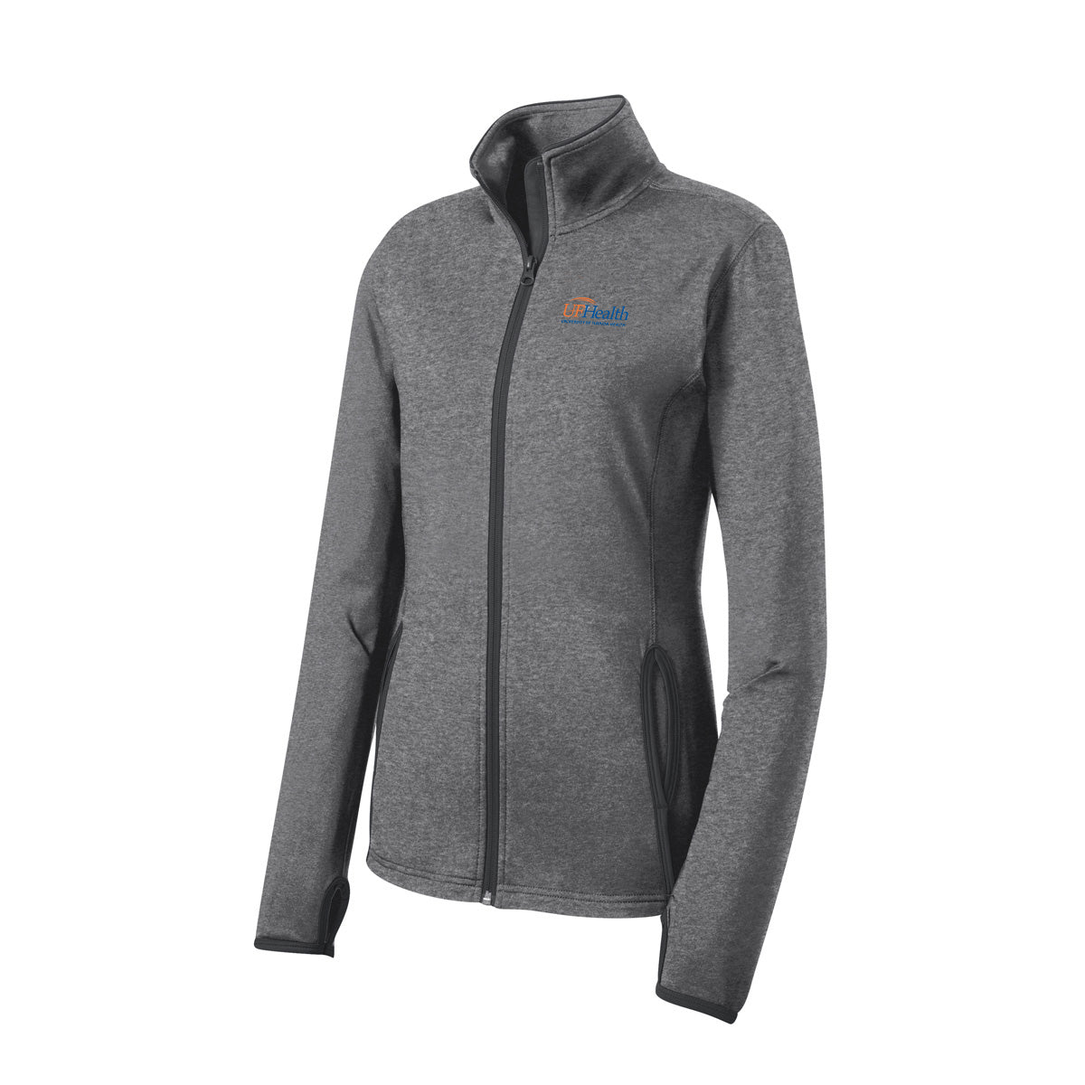 Blue and orange logo - Sport-Tek® Women's Sport-Wick® Stretch Contrast Full-Zip Jacket