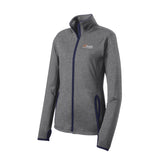 White and orange color logo - Sport-Tek® Women's Sport-Wick® Stretch Contrast Full-Zip Jacket