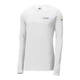 Blue Orange Left Chest Logo - Nike Dri-FIT Cotton/Poly Long Sleeve Tee