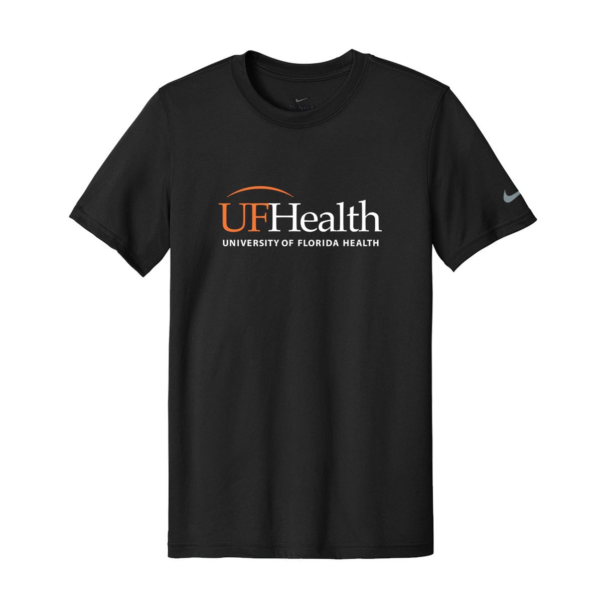 Orange White Front Logo - Nike Swoosh Sleeve rLegend Tee