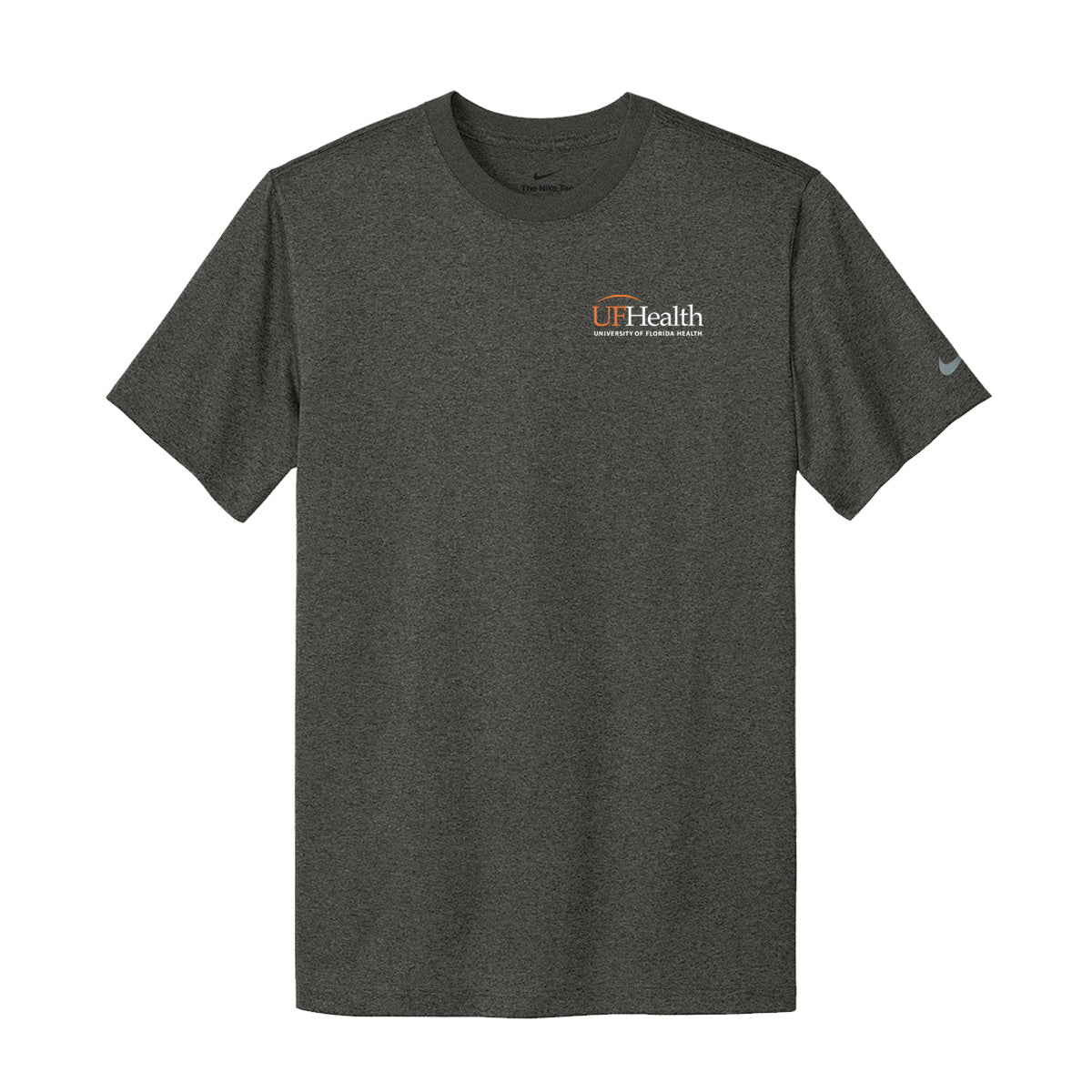 Orange White Left Chest Logo - Nike Swoosh Sleeve rLegend Tee