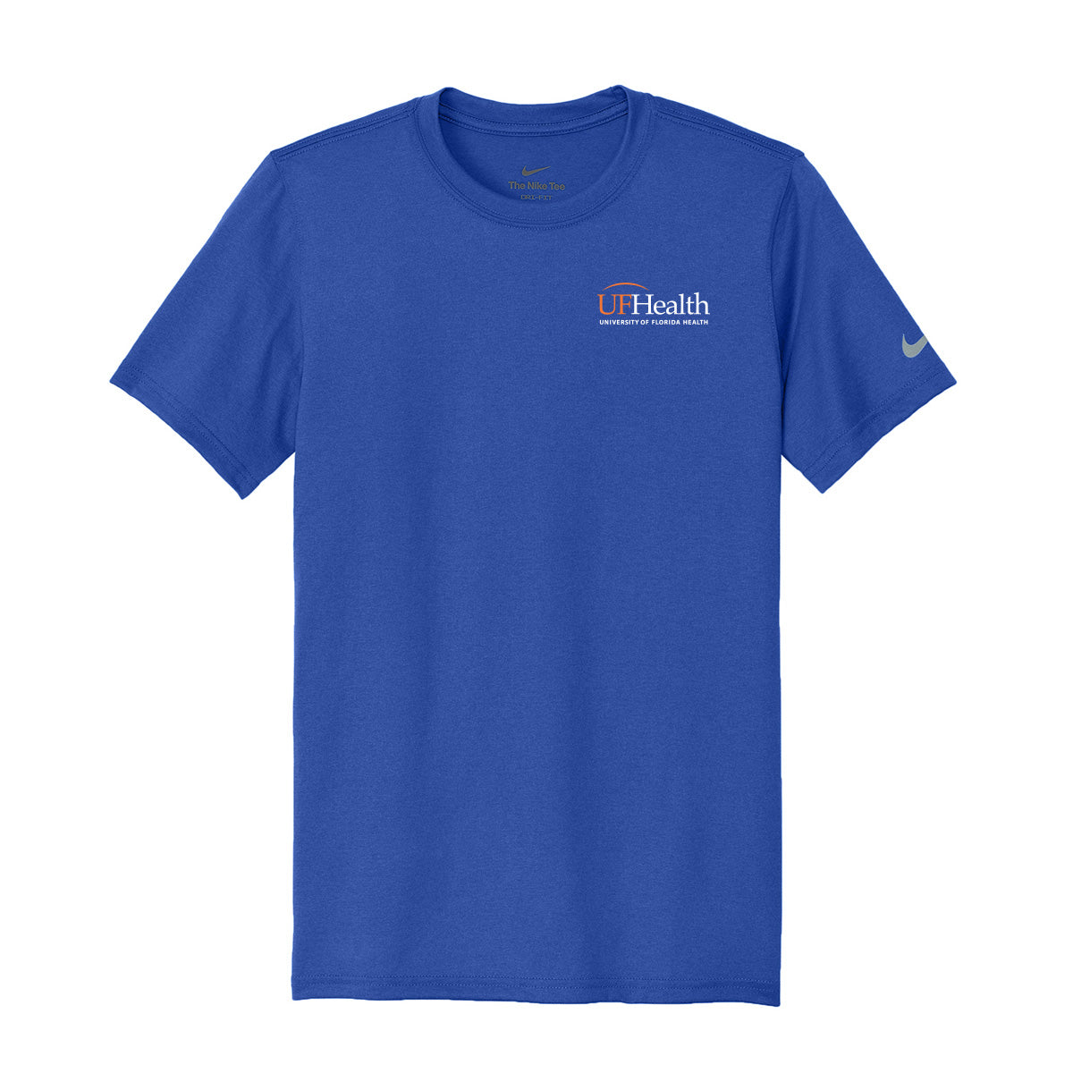 Orange White Left Chest Logo - Nike Swoosh Sleeve rLegend Tee