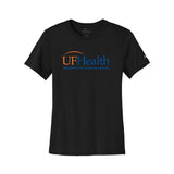 Blue Orange Front Logo - Nike Women's Swoosh Sleeve rLegend Tee