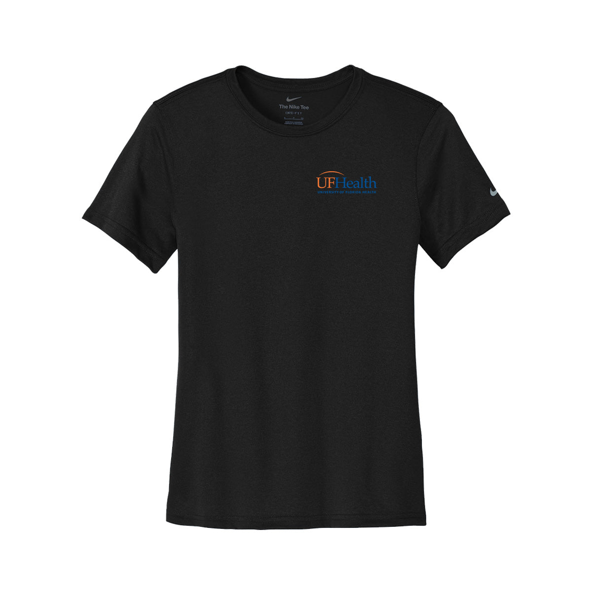 Blue Orange Left Chest Logo - Nike Women's Swoosh Sleeve rLegend Tee