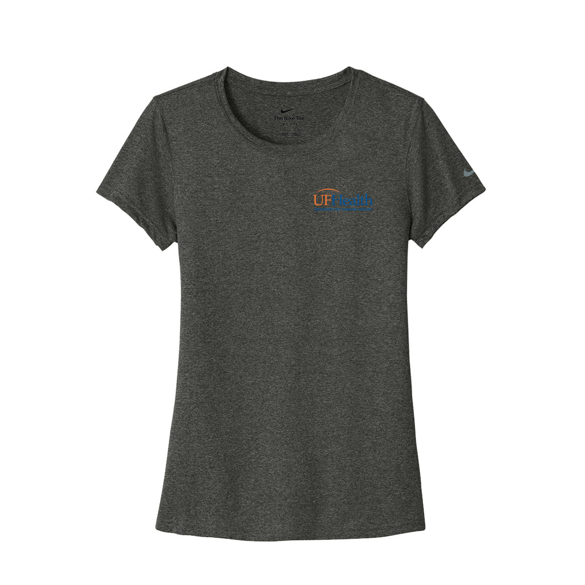 Blue Orange Left Chest Logo - Nike Women's Swoosh Sleeve rLegend Tee