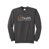Orange White logo - Port & Company® Essential Fleece Crewneck Sweatshirt