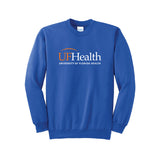 Orange White logo - Port & Company® Essential Fleece Crewneck Sweatshirt