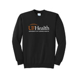 Orange White logo - Port & Company® Essential Fleece Crewneck Sweatshirt