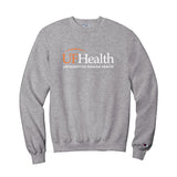White and Orange Front logo - Champion® Powerblend® Crewneck Sweatshirt