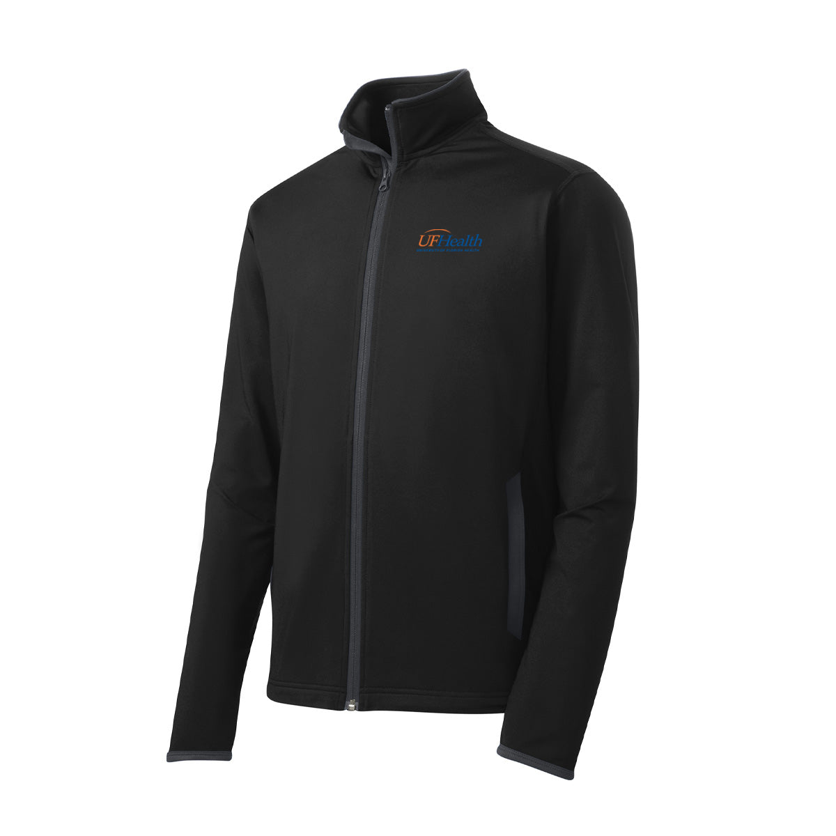 Blue and orange logo - Sport-Tek® Sport-Wick® Stretch Contrast Full-Zip Jacket