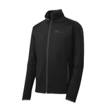 Blue and orange logo - Sport-Tek® Sport-Wick® Stretch Contrast Full-Zip Jacket