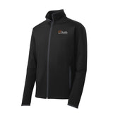 White and orange logo - Sport-Tek® Sport-Wick® Stretch Contrast Full-Zip Jacket