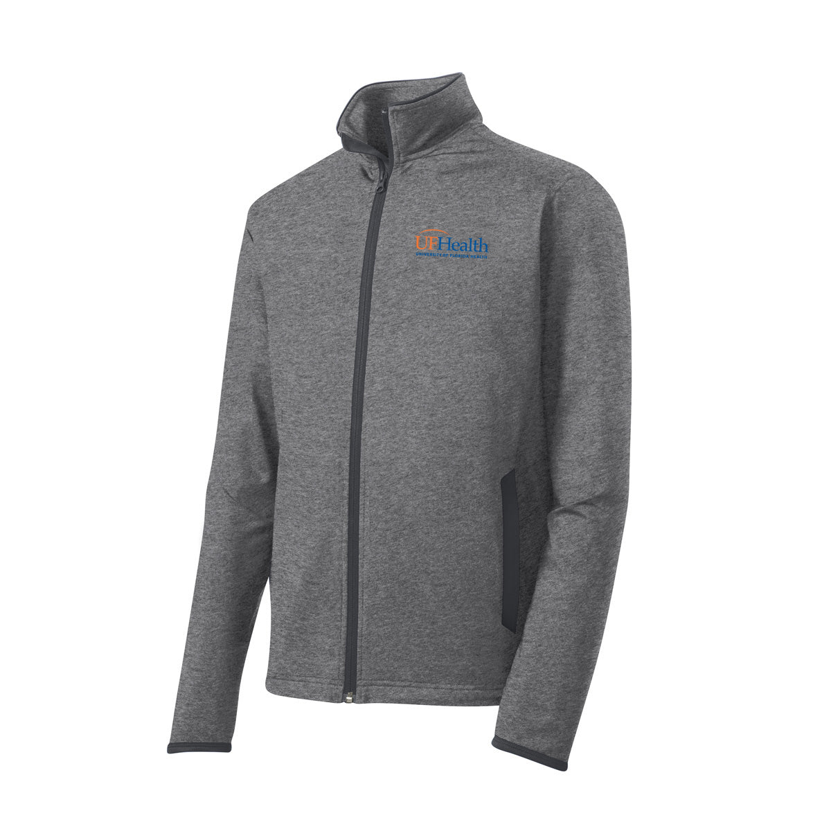 Blue and orange logo - Sport-Tek® Sport-Wick® Stretch Contrast Full-Zip Jacket