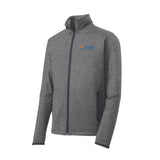 Blue and orange logo - Sport-Tek® Sport-Wick® Stretch Contrast Full-Zip Jacket
